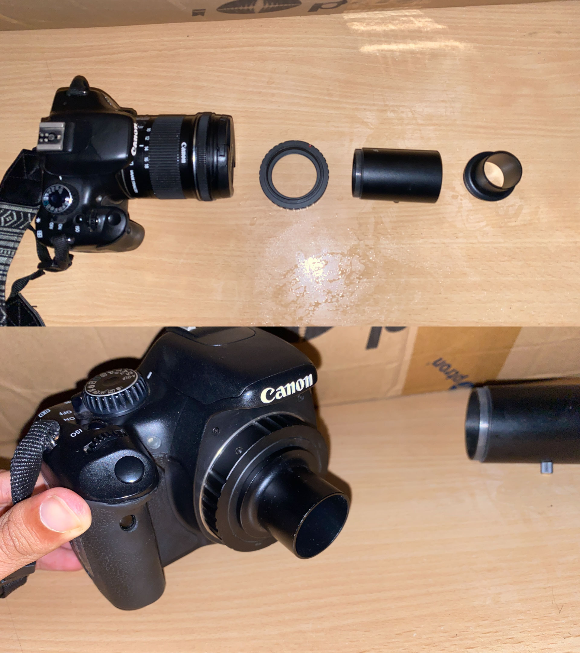 DSLR, T-Ring and Adapter Connections