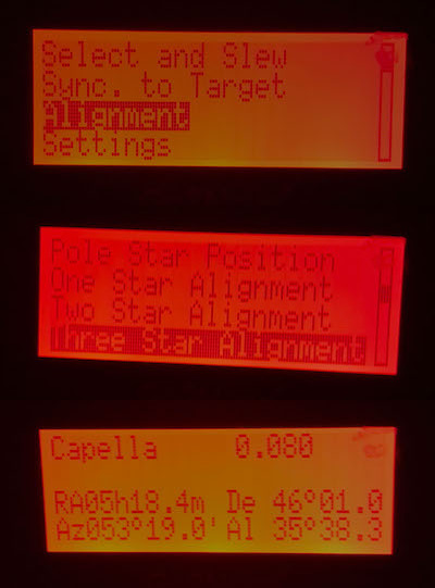 Star Alignment Controls